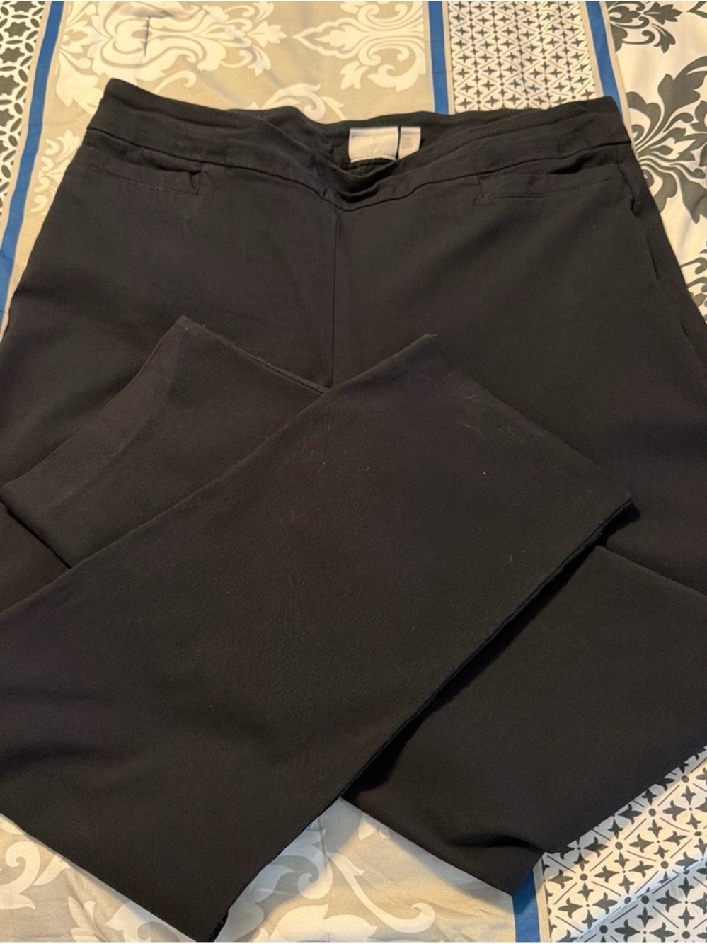 Women's Black Straight-Leg Pants